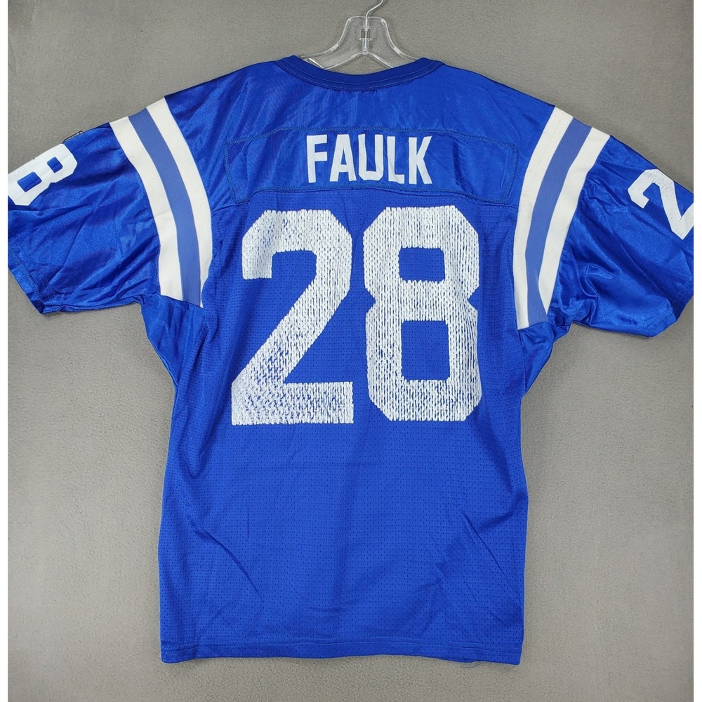 Wilson Football Jersey Mens L Blue Marshall Faulk Indianapolis Colts 28 Vintage